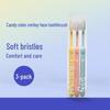 Candy Color Soft Bristle Toothbrush Pack with Cover for Adults and Couples