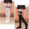 Chaussettes hautes au-dessus du genou pour femmes Chaussettes montantes Chaussettes mi-mollet pour filles Noir Blanc Femmes Rose Chaussettes longues Lot d'une paire