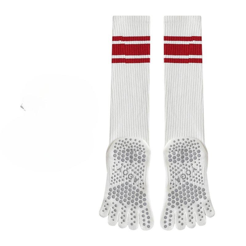 Five-finger Yoga Socks, Anti-slip, Women's Running, Rope Skipping, Fitness, Cycling, Pressure, Calf Sports, Long Stockings