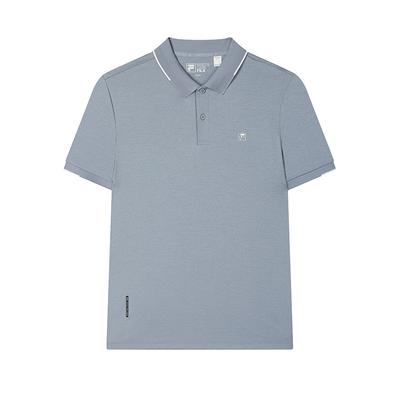 Weißes Lässiges Business Tägliches Pendeln Vielseitiges Kurzarm-Poloshirt Herren Poloshirts Dunkelsteinblau F11M523108F-BU