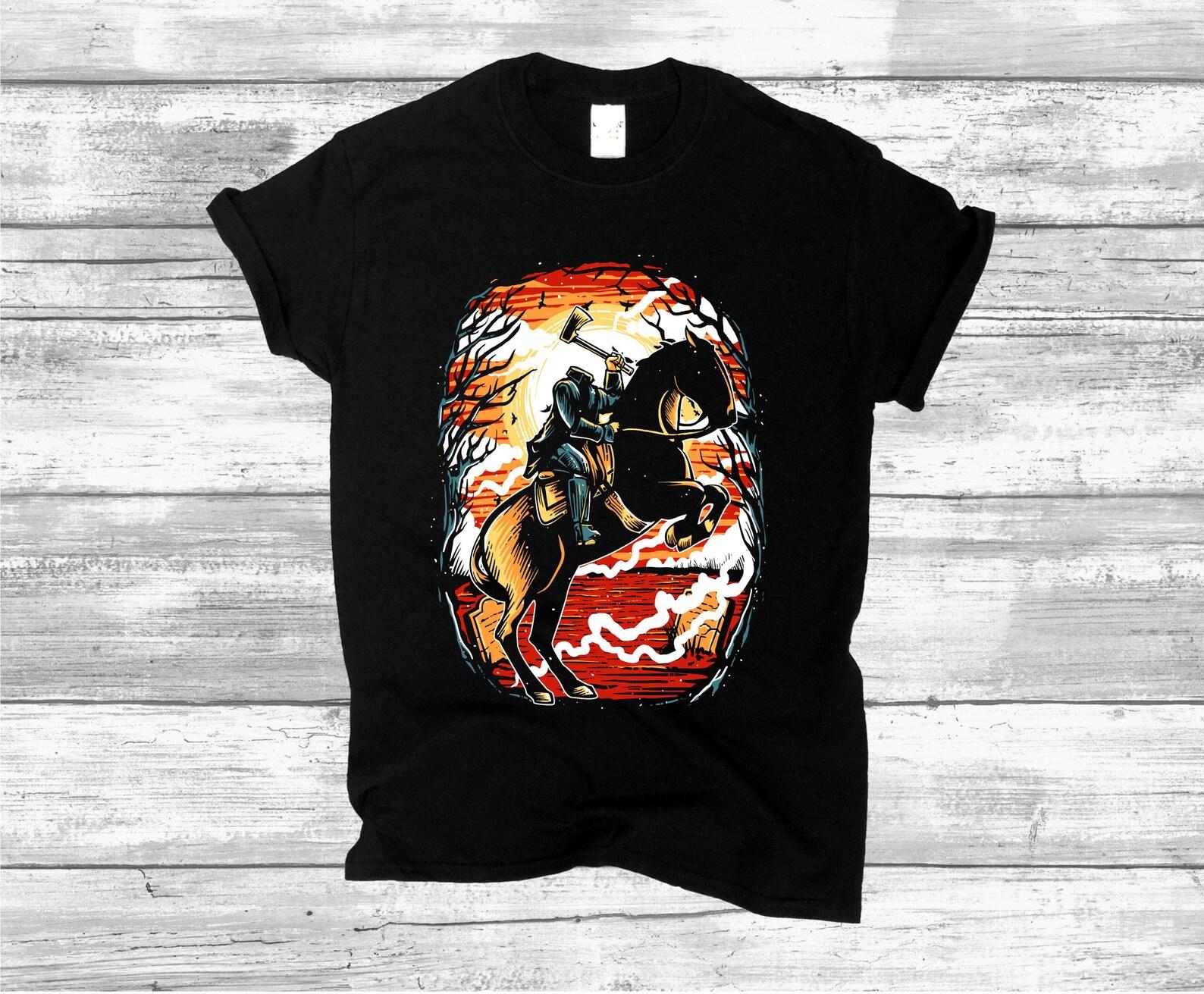Headless Horseman Graphic T shirt, Texas Tale, Horse Lover Gift S