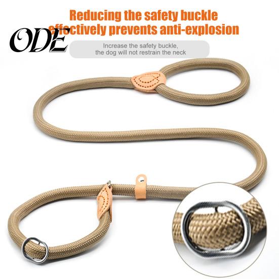 Sturdy Braided Rope Pet Lead Slip Leads for Dogs Heavy Duty Nylon Leash Car Travel Large Medium No Pull Training Walking Control Comfortable