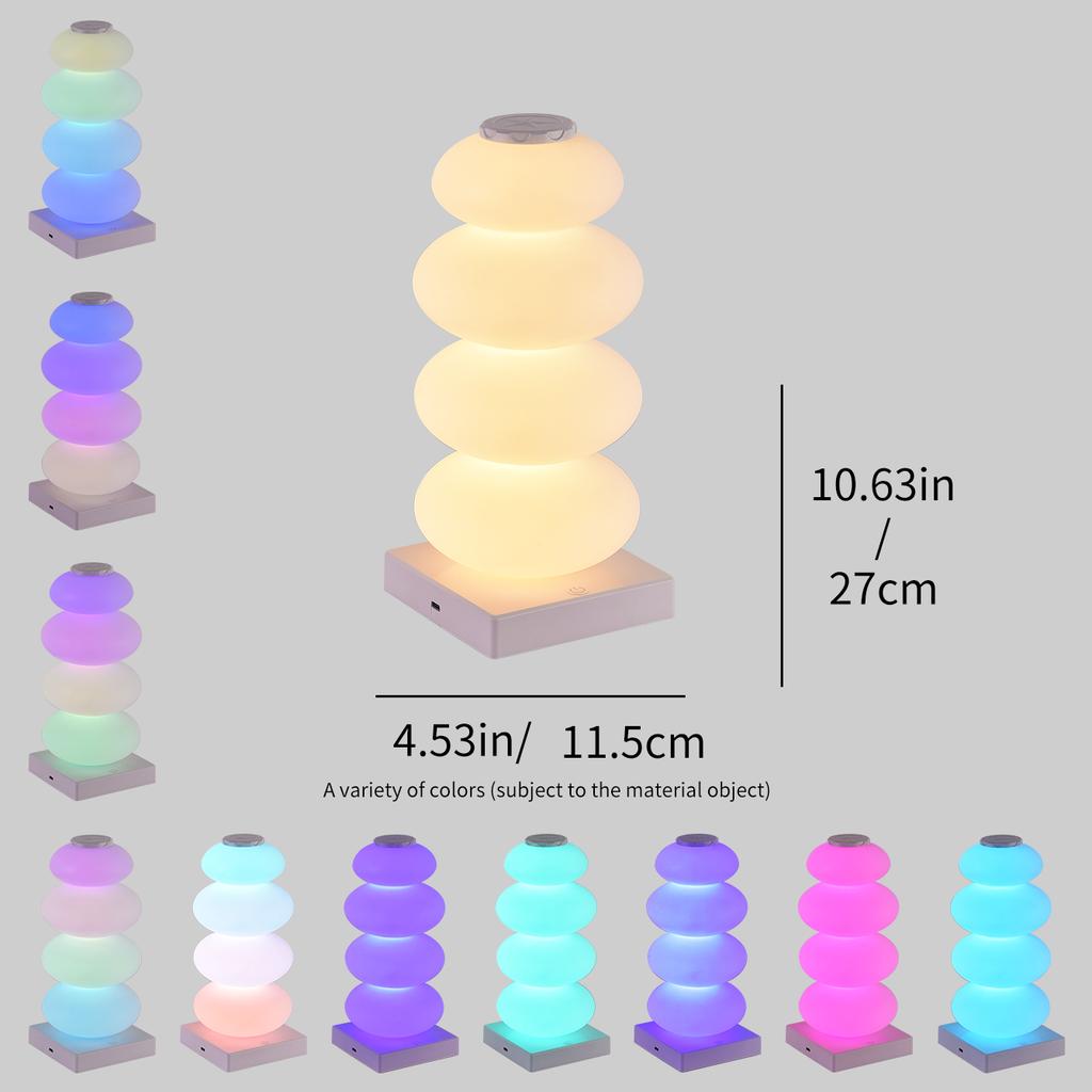 DIY color changing table lamp RGB 16 color LED light touch switch Multi step light Bedroom bedside table decorative light