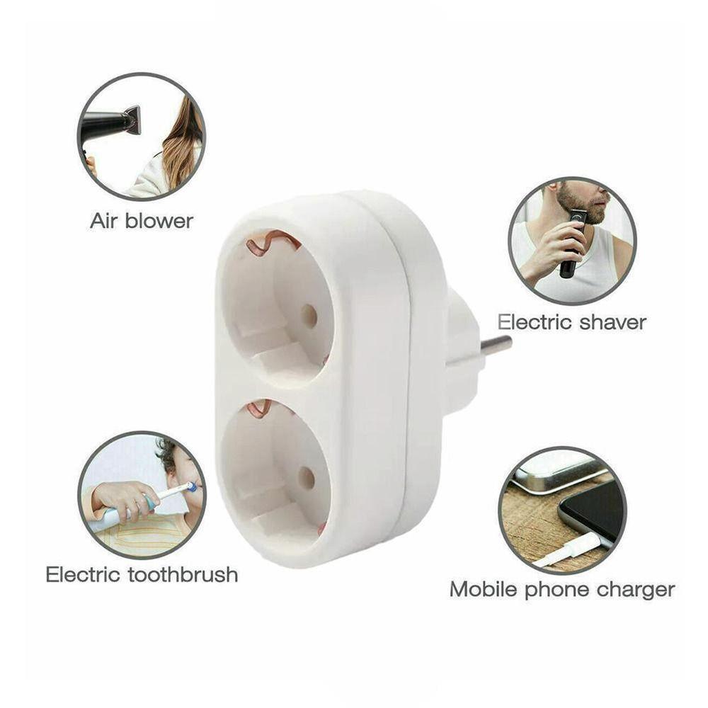 Universal 1 to 3/4 Way EU Conversion Plug 16A Fire Resistant Socket Adapter 250V Travel Adapter Travel Essential