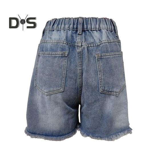 Women's Mid Rise Ripped Jean Shorts Casual Distressed Stretchy Denim Shorts Summer Frayed Hem Short Pants