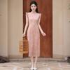 Pink Sleeveless National Style New Chinese Suzhou Long Cheongsam Improved Young 1011 New Women's High-end Summer