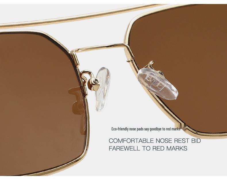 2026 Double Bridge Fashion Aviator Sunglasses - Men’s Street Style Sun Protection