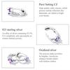 BAMOER 925 Sterling Silver Purple Zirconium Snake Pattern Ear Buckles for Women Fine Jewelry Luxury Brand Earrings Gift