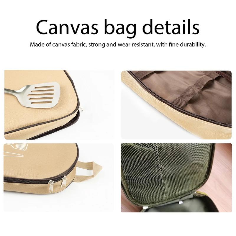 Outdoor Camping Kitchen Utensil Storage Bag, Portable Cooking Utensil Storage Bag, Outdoor Camping Kitchen Utensil Storage Bag