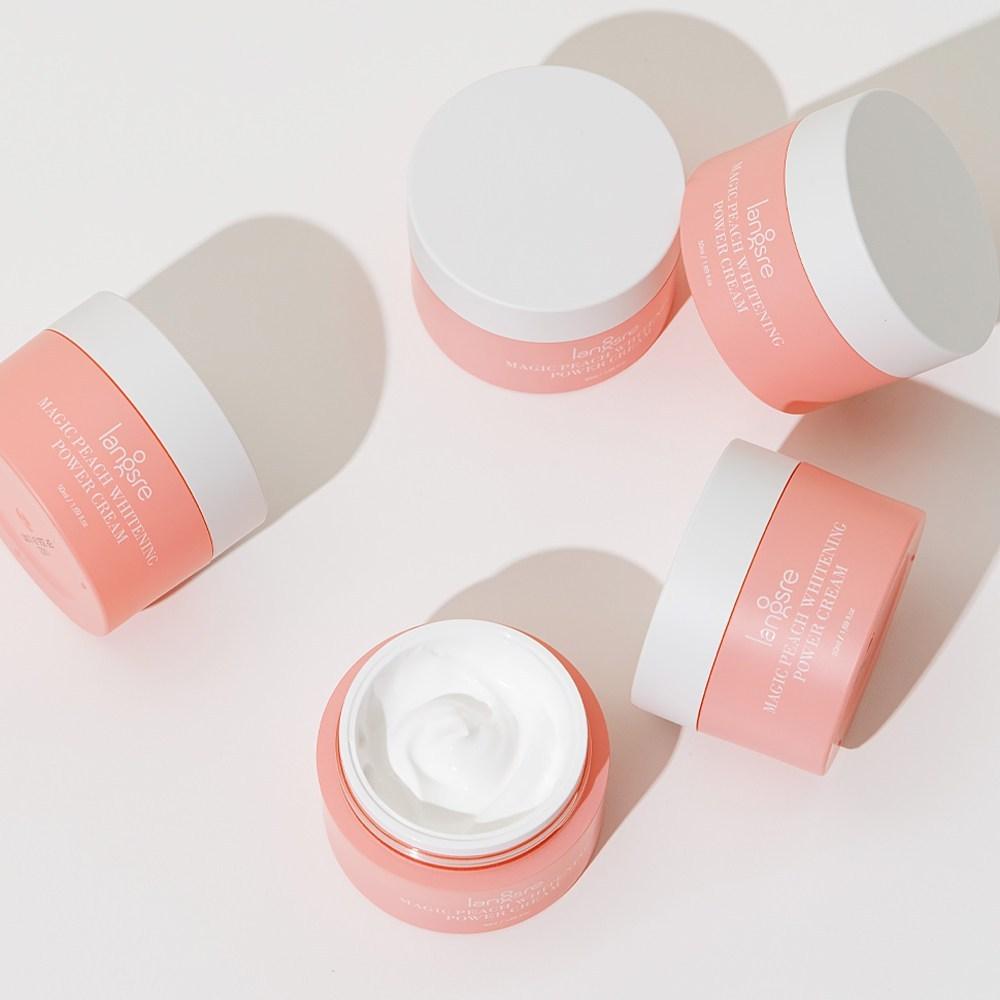 Lansre Magic Peach Whitening Power Cream Whitening Tone Up Cream 50ml, 1 Pack