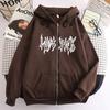Women's Hooded Zip Up Loose Fit Long Sleeve Printed Butterfly Casual Cardigan Sweatshirt Jacket