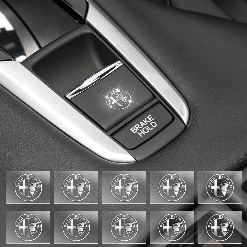 2/5/10pcs Car Logo 3D Metal Stickers Decorative Accessories For Alfa Romeo 159 Giulietta Giulia 147 Mito 156 Stelvio Volante