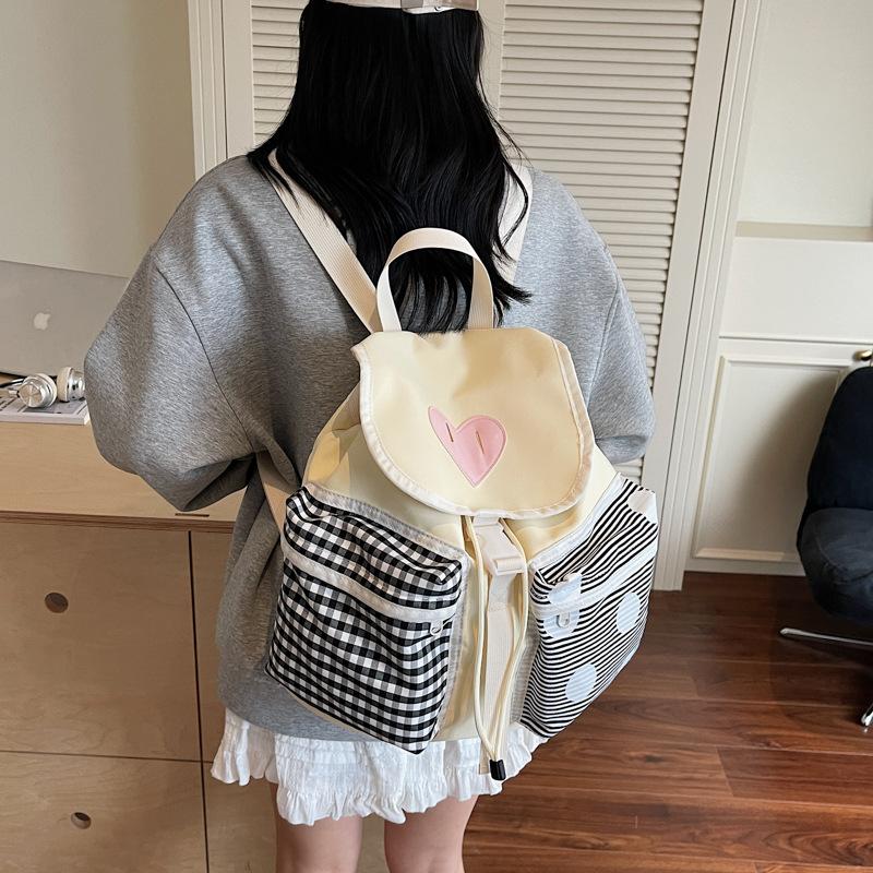 Sac à dos Femme Nouveau Sac à dos en toile polyvalent Grande capacité Sac d'école étudiant