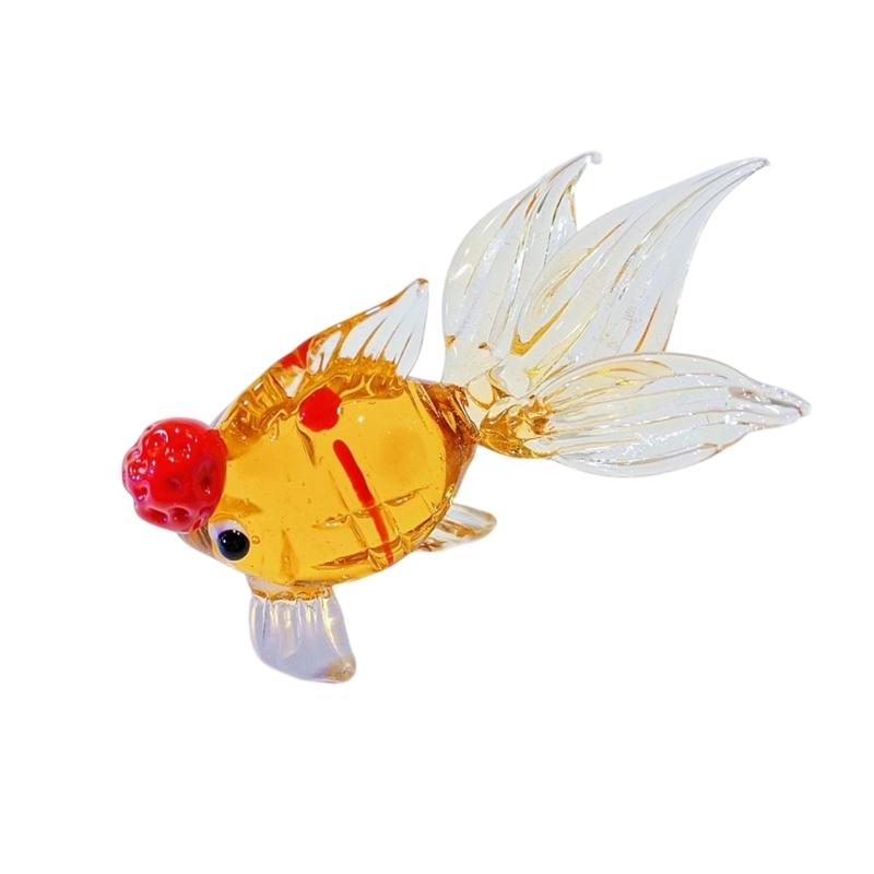 Handcrafted Glass Goldfishes Traditional Chinese Home Decoration Symbolizing Wealth And Prosperities For Elegant Space