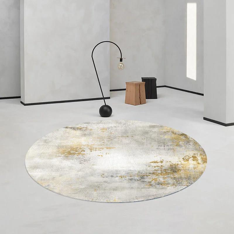 Light Luxury Round Carpet for Girls, Bedside Rugs, Children's Hanging Basket, Computer Chair Floor Mat, Bedroom, Living Room, Ho
