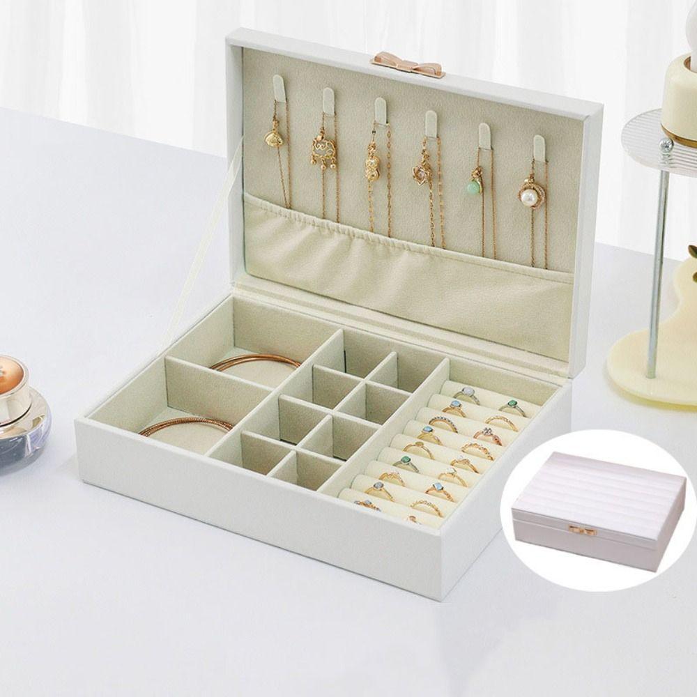 Rings Necklace Jewelry Storage Boxes PU Leather Bracelet Carrying Case  Jewelry Storage