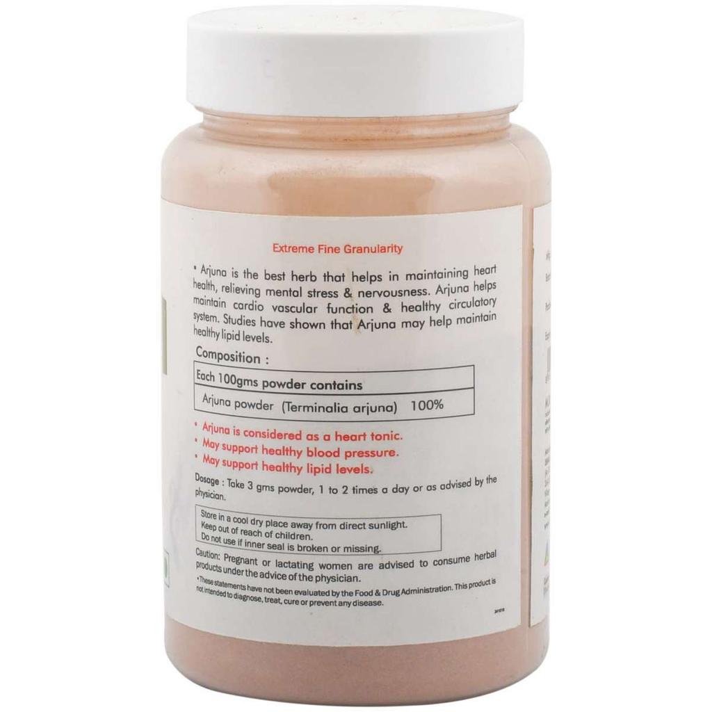 Herbal Hills Arjuna Powder, Heart Cell Protecting, Antioxidant | 100gm 0.2lbs Each Pack Of 2