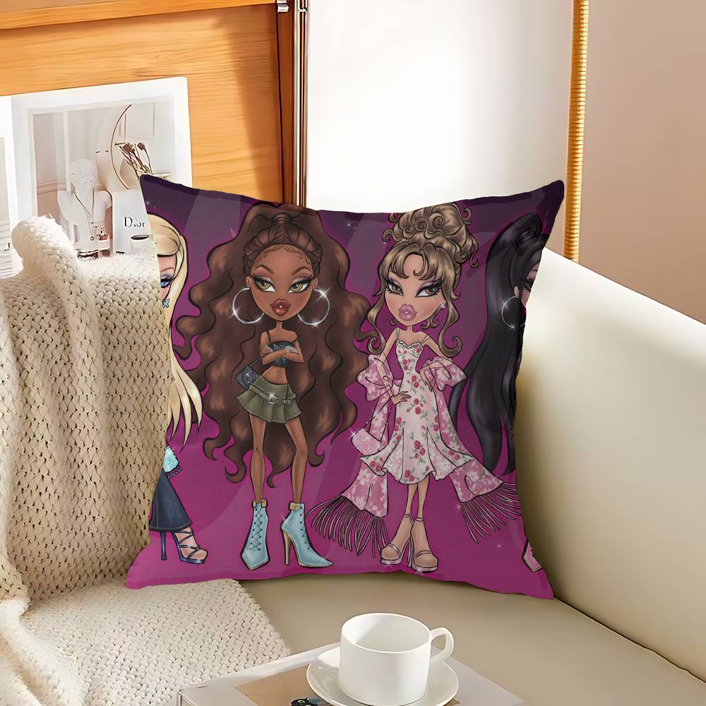 Cartoon BBratzs Personalized Picture Text Home Decorative Pillows Household Gifts 45x45cm