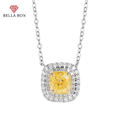 Wunderschöne Zirkon Halskette Frauen Gelb Farbe Hohe Qualität Braut Halskette Für Hochzeit Modeschmuck