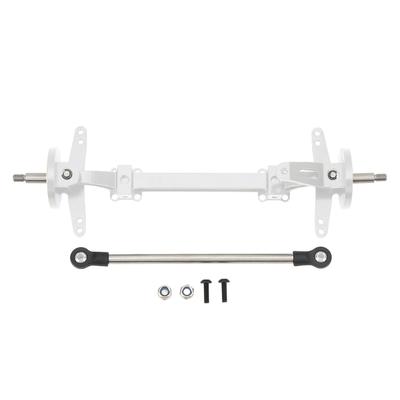 RC Front Axle Steering Link Rod Set Aluminum Alloy Steel RC Front Steering Wheel Axle for Tamiya