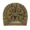 New Baby Knitted Wool Waffle Hat Bow Children's Pullover Hat Baby Out Cute Boat Hat