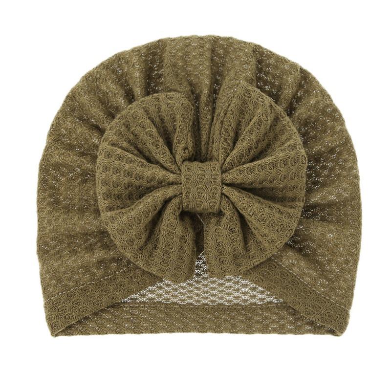 New Baby Knitted Wool Waffle Hat Bow Children's Pullover Hat Baby Out Cute Boat Hat