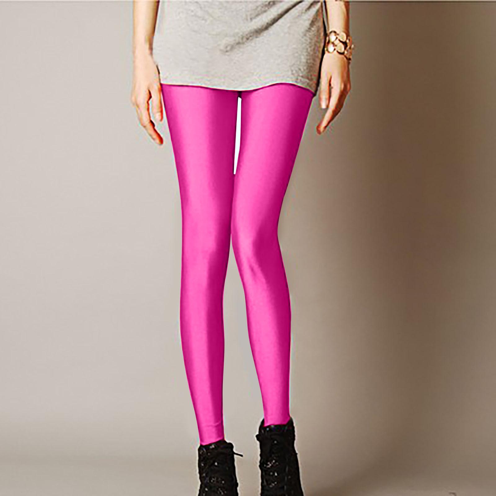 

Женские эластичные девятые брюки с высокой талией, тонкие леггинсы с контролем живота XL горячий розовый