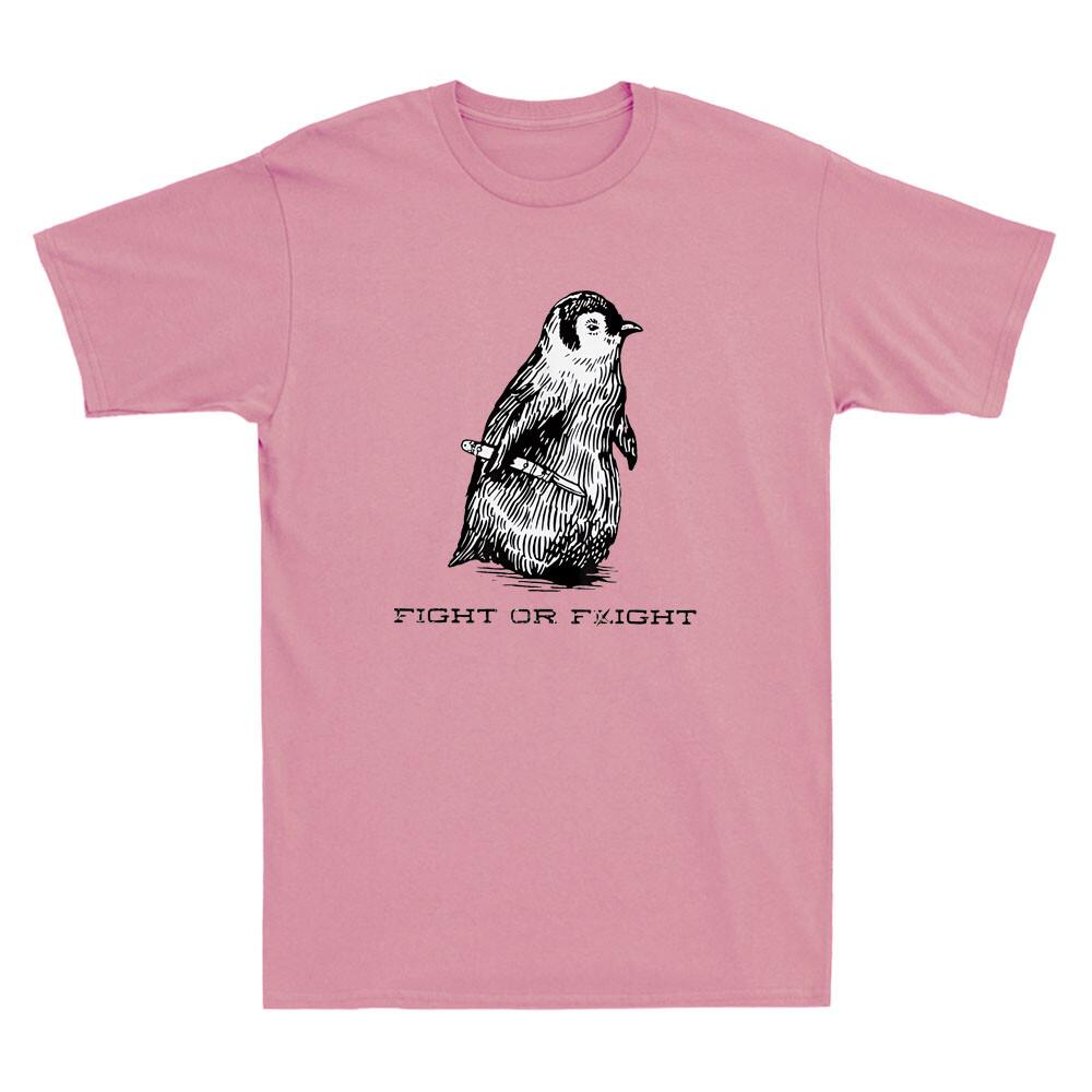 Fight Or Flight Funny Penguin Pun Fight Or Flight Graphic Vintage Unisexs Tshirt