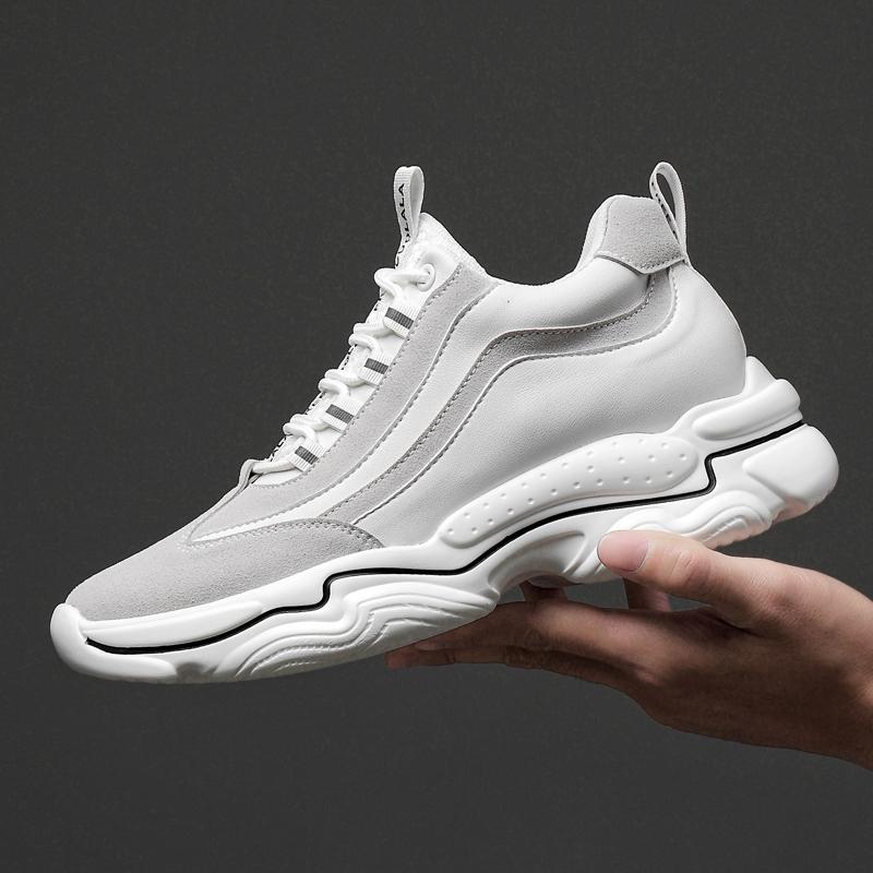 Hochwertige Herrenschuhe mit erhöhtem Absatz, dicke Sohlen, Schuhe mit erhöhtem Absatz, 8 cm größere Schuhe, Sportschuhe für Herren