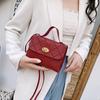 Bolso de Mano para Mujer Patrón Rombo Texturizado Correa Larga Portátil Estilo Coreano Regalos Cuero Sintético Color Sólido Cartera Cruzada para Dama Bolso Tote Uso Diario