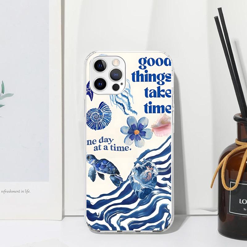 Ocean Starfish Sea Turtle Shark Phone Case For Iphone 17 Air 16 15 Plus 16E 14 Pro Max 13 Mini 12 11 7 8 SE Fundas Soft Back Cov