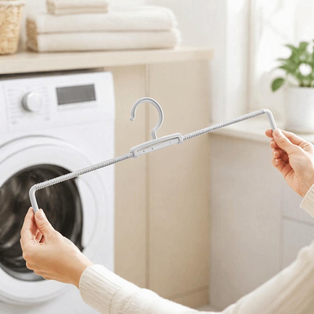 3pcs Multifunctional Stainless Steel Spring Clothes Hanger Clothes Drying Rack Closet Storage