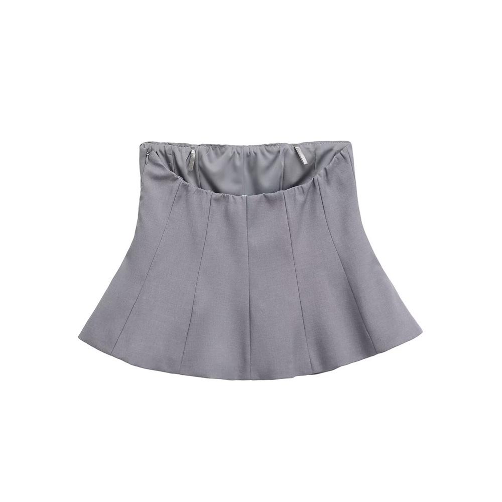 2025 Spring Women's Elegant Slim Strapless Top & Short Skirt Set