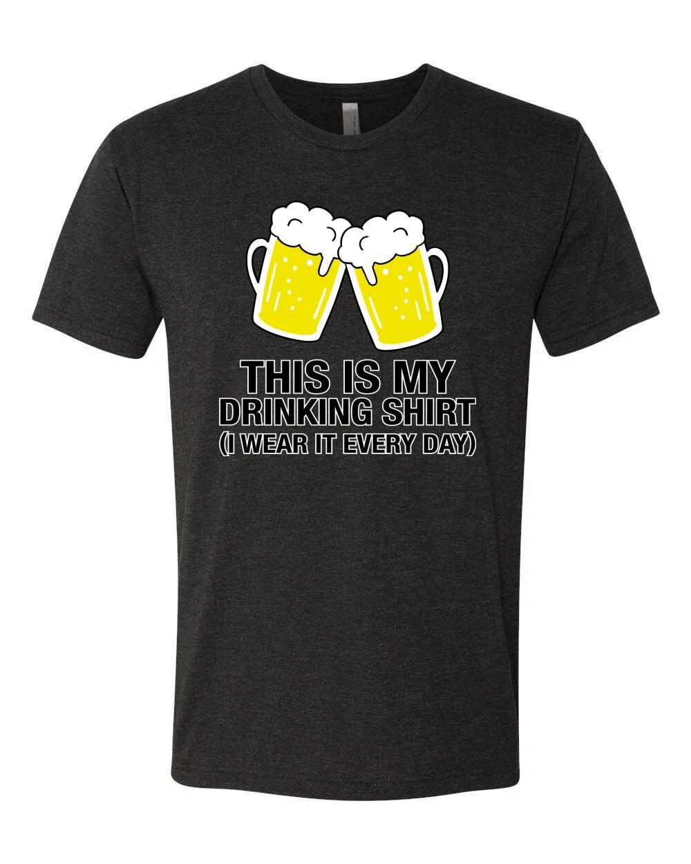 This is My Drinking I wear It Everyday Beer Mug Funny Men Tri Blend T- Shirt S
