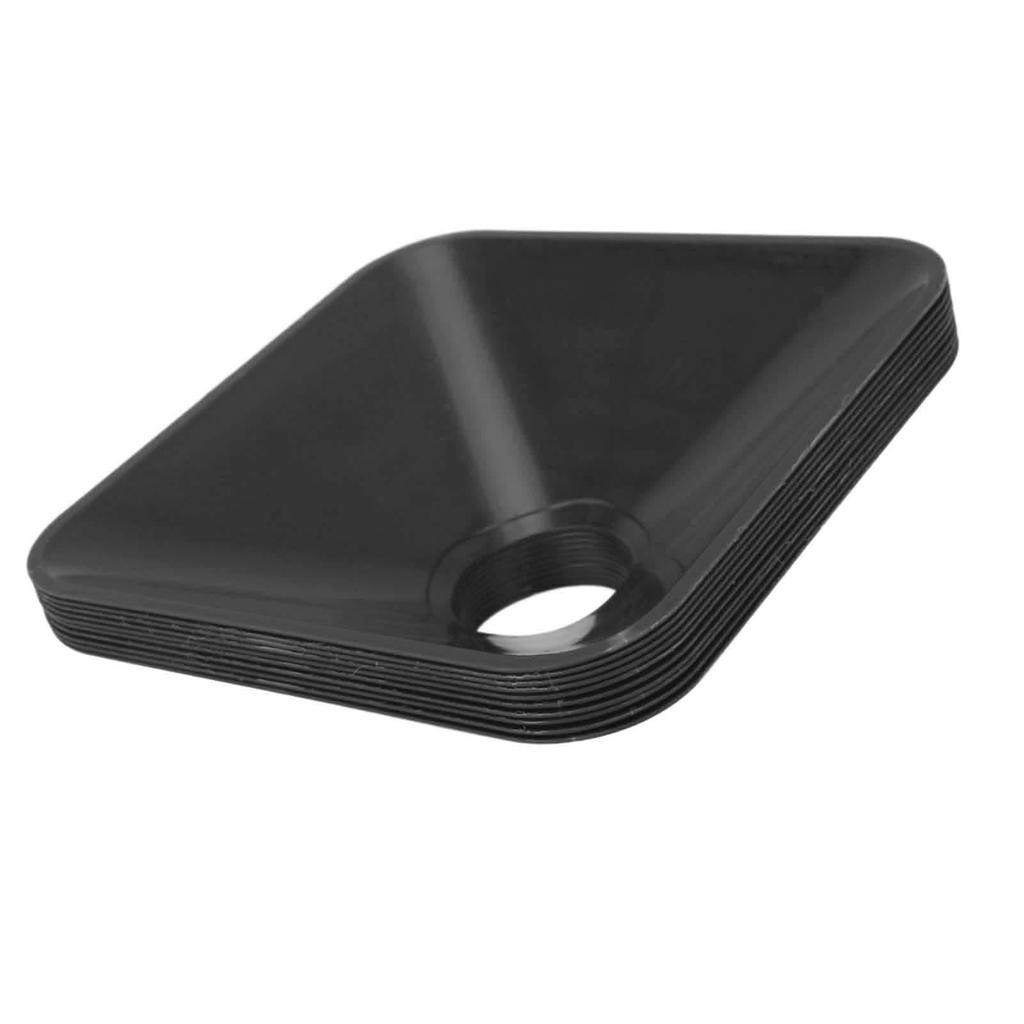 10 ks Tréninkové kužely Čtvercové Jasná barva Stohovatelné Kompaktní kužely Značka pro sporty Fotbal Černá