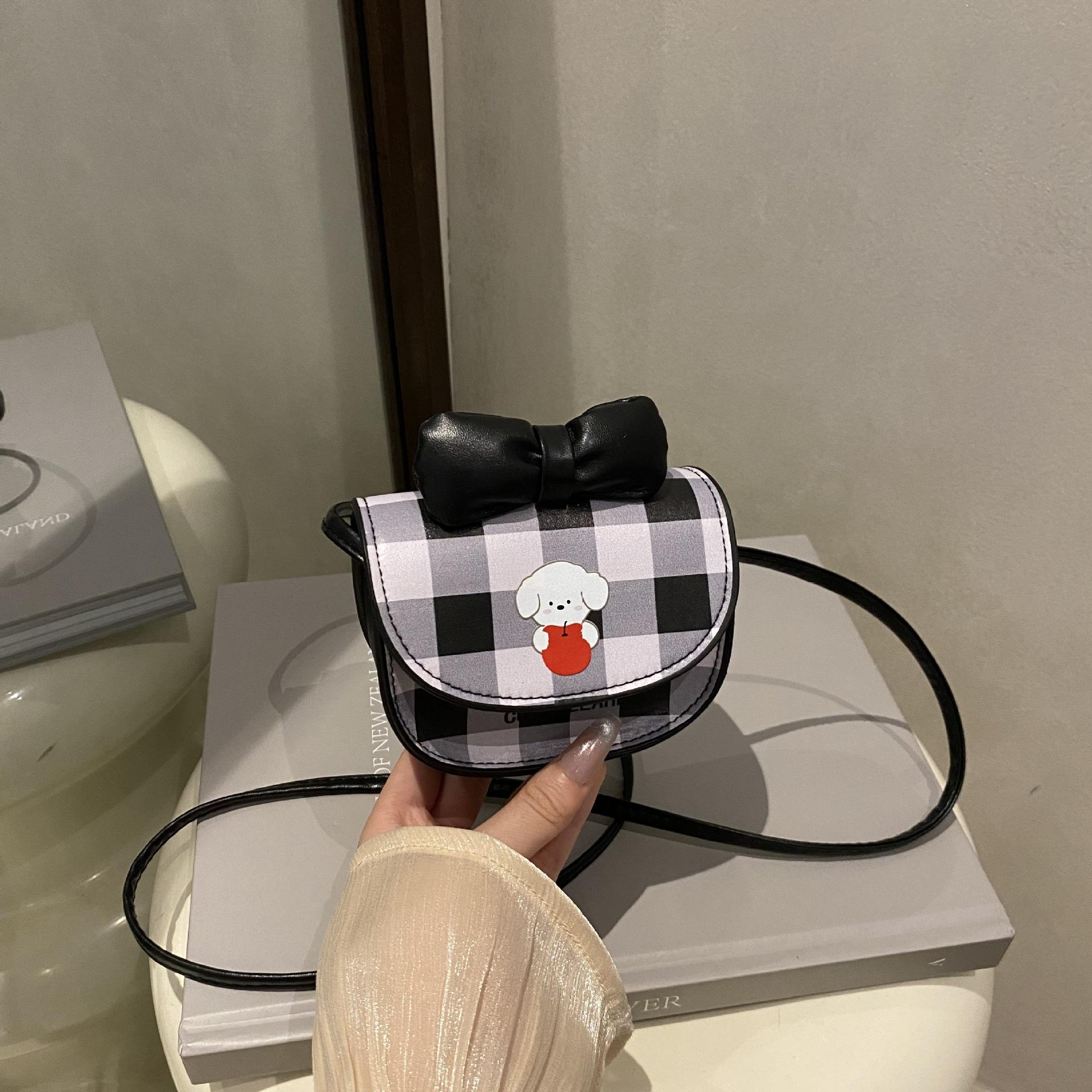 

Детская сумка 2025 новая милая с бантом для девочки мини кросс-боди сумка милая маленькая девочка родитель-ребенок сумка-мессенджер чёрный