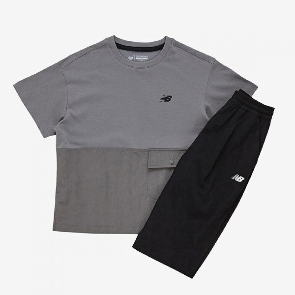 

New Balance Kids Woven Color Block Capris Set Nk9yf2102u 19 130/size