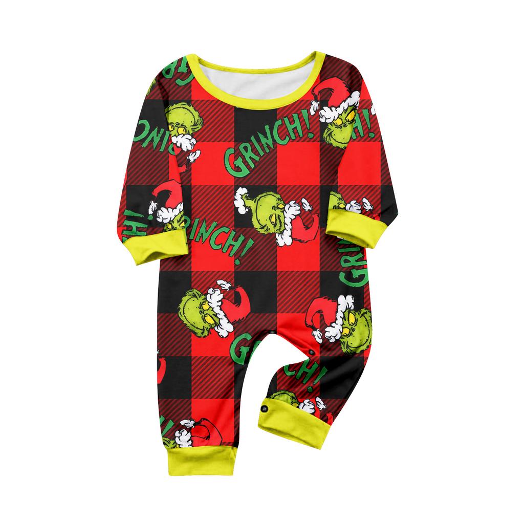 Parent-child Christmas Print Home Suit Long-sleeved Top And Pants
