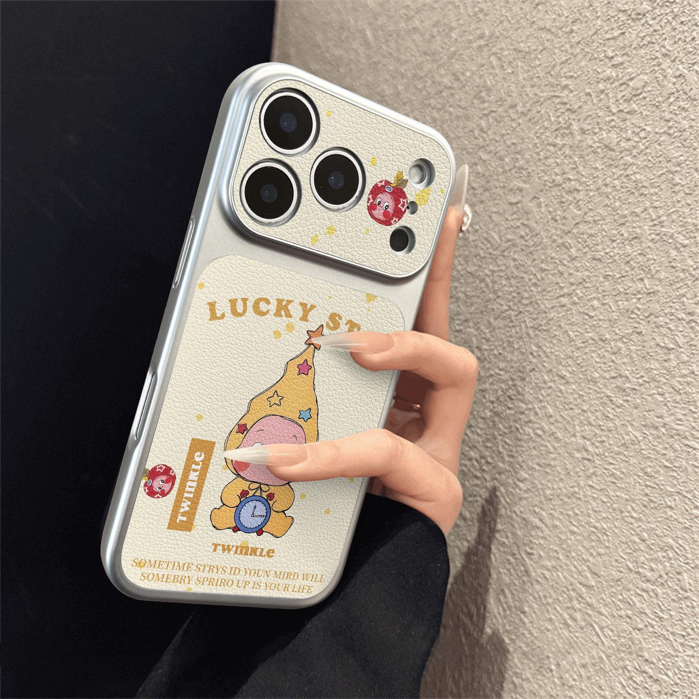 

Clock Star Man Apple Phone Case: Compatible with 17 Pro Max, 16 Pro, 15 Pro Max, and 14 Pro - Drop-Proof Protection iPhone 13 Pro Max