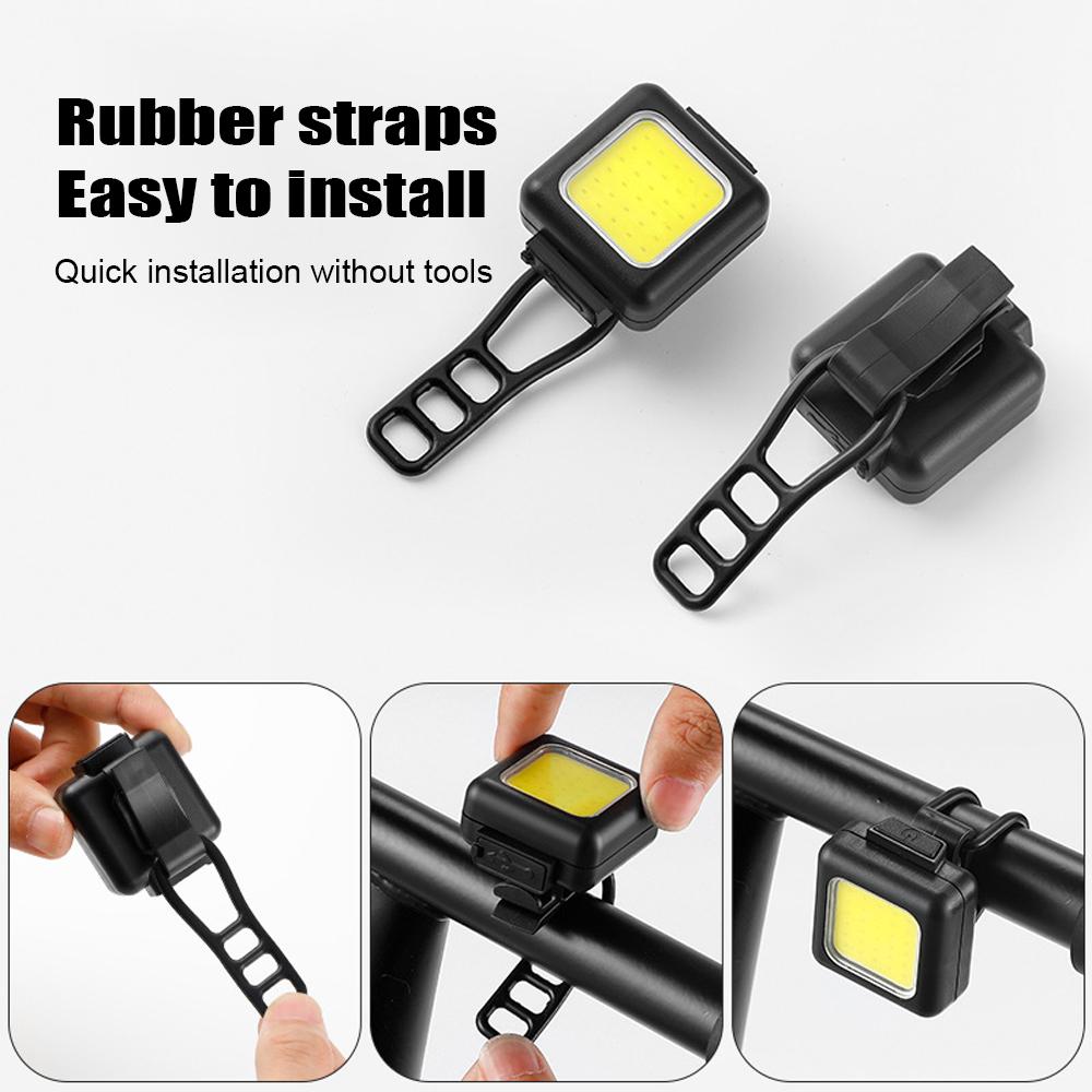 Conjunto de luzes de bicicleta LED 100mAh 130/80 Lumen Luzes de bicicleta dianteiras e traseiras IPX5 à prova d'água cauda de bicicleta