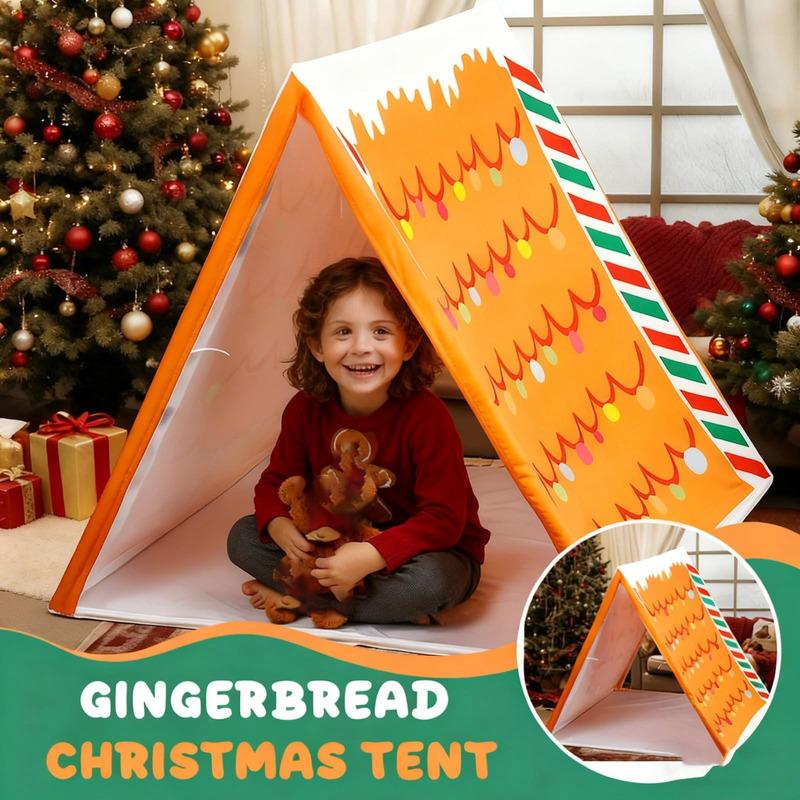 Gingerbread Christmas Play Tent Festive Kids’ Indoor Hideaway For Holiday Parties Gift Exchanges & Imaginative Room DéCor
