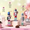3pcs 12cm Macaron Nutcracker Pendant Exquisite Handicraft Puppet Christmas Tree Decoration Pendant Xmas Applicable Hangings Gift