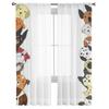 Niedliche Hunde-Tüllvorhänge für Wohnzimmer-Dekoration, moderne Schleier-Chiffon-Vorhänge, Schlafzimmer, durchsichtiger Voile