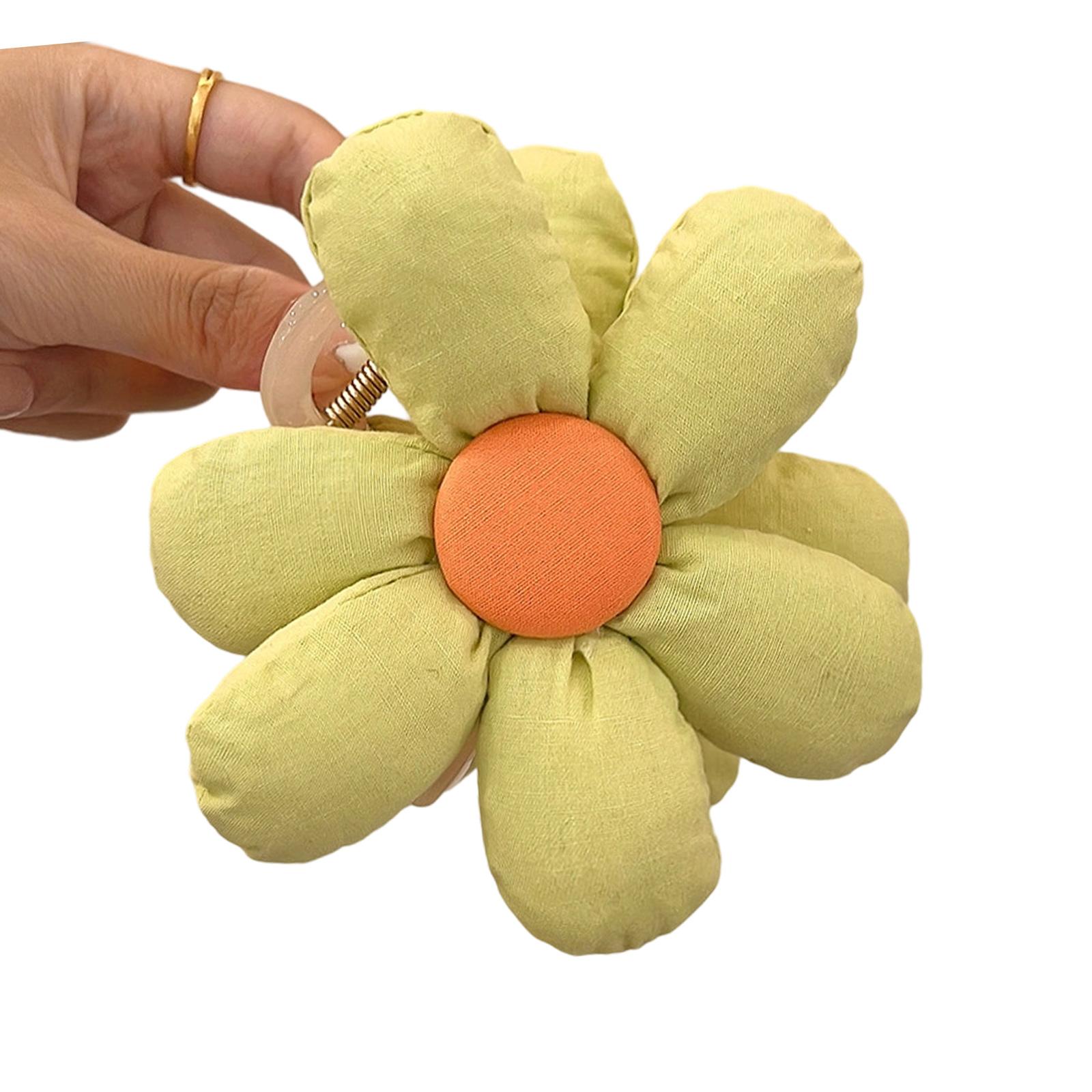 

Sophisticated Flower Hair Clip Cartoon Design Secure Clasp For Ponytail Comfort Wear зелений