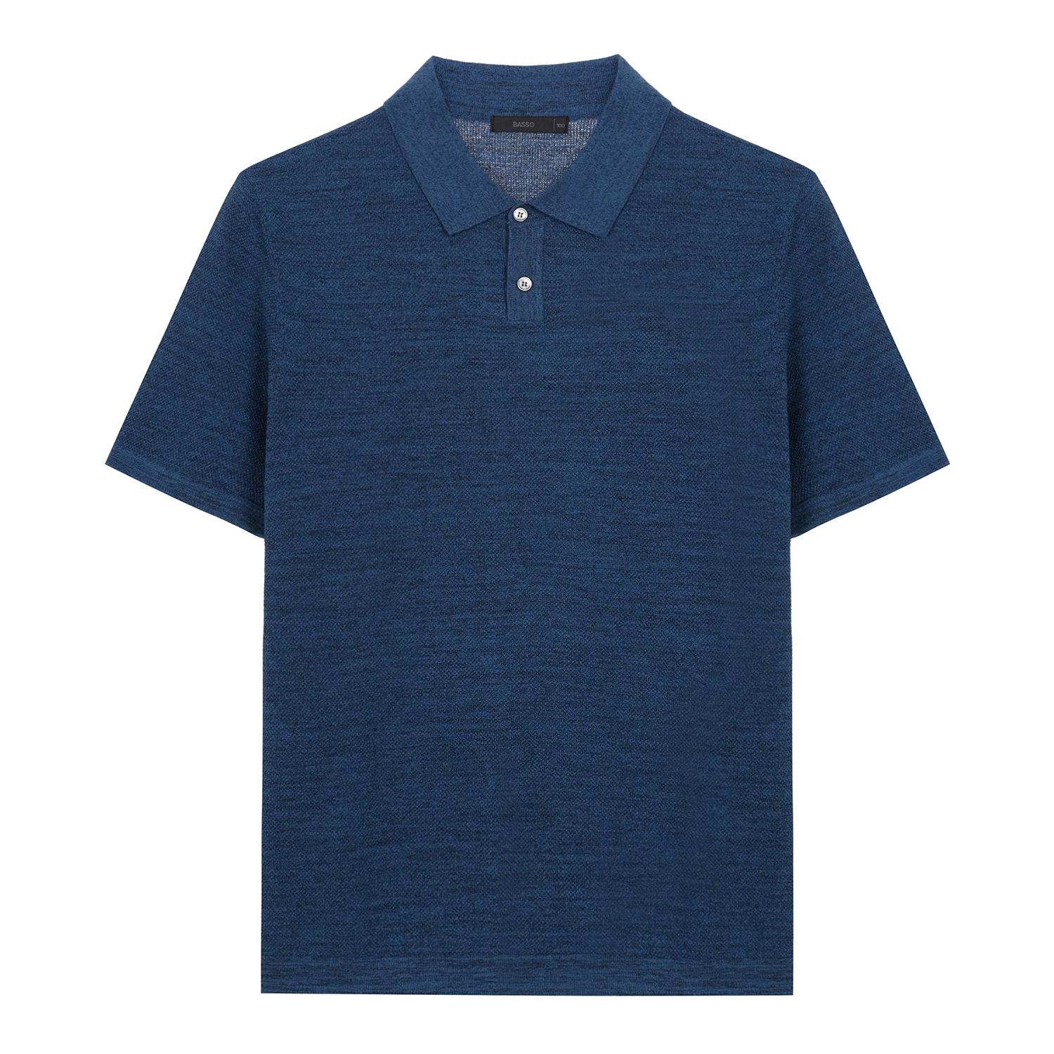 Basso Modern Airy Summer Short Sleeve Collared Knit (Bsy2Wt14A) Bu/95