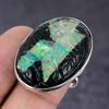 Ammolite Gemstone Handmade 925 Sterling Silver Jewelry Ring Size 8.5 b9G36