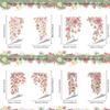 Multicolor Christmas Window Sticker Leaves Flower Vine Christmas Glass Stickers  Party Supplies