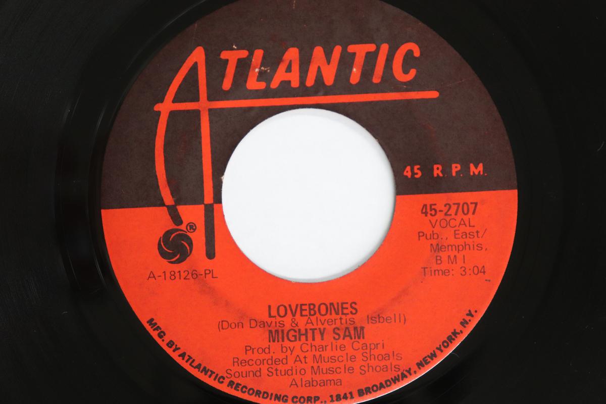 

7inch Record MIGHTY SAM - Lovebones / I ve Got Enough Heartac 452707 ATLANTIC 1970 US Soul/Funk Used