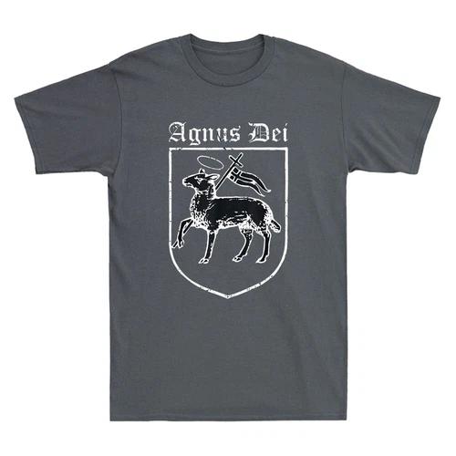

Agnus Dei Jesus Lamb of God Traditional Latin Mass Catholic Vintage Mens Tshirt Mens Personality Street Fashion Dark Gothic S