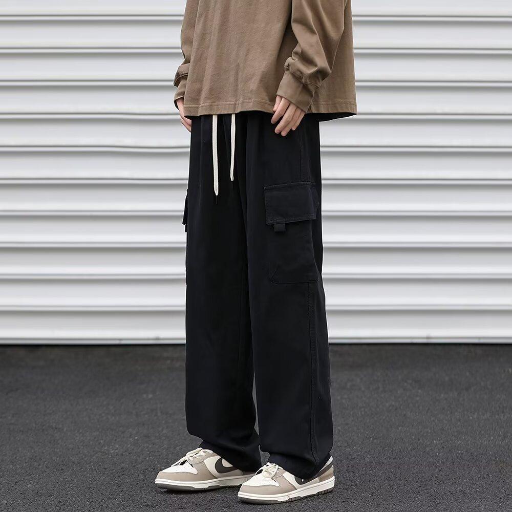 Overalls Men's Autumn New American Trendy Brand Ins Loose Cotton Casual Pants Fashionable Multi-pocket Straight Pants